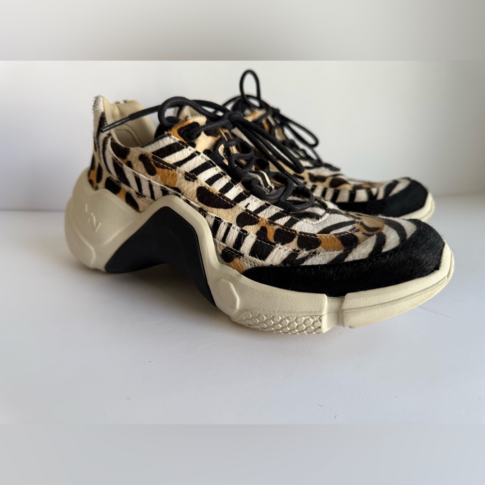 Mark Nason Zebra and Leopard Print Women's Sneakers